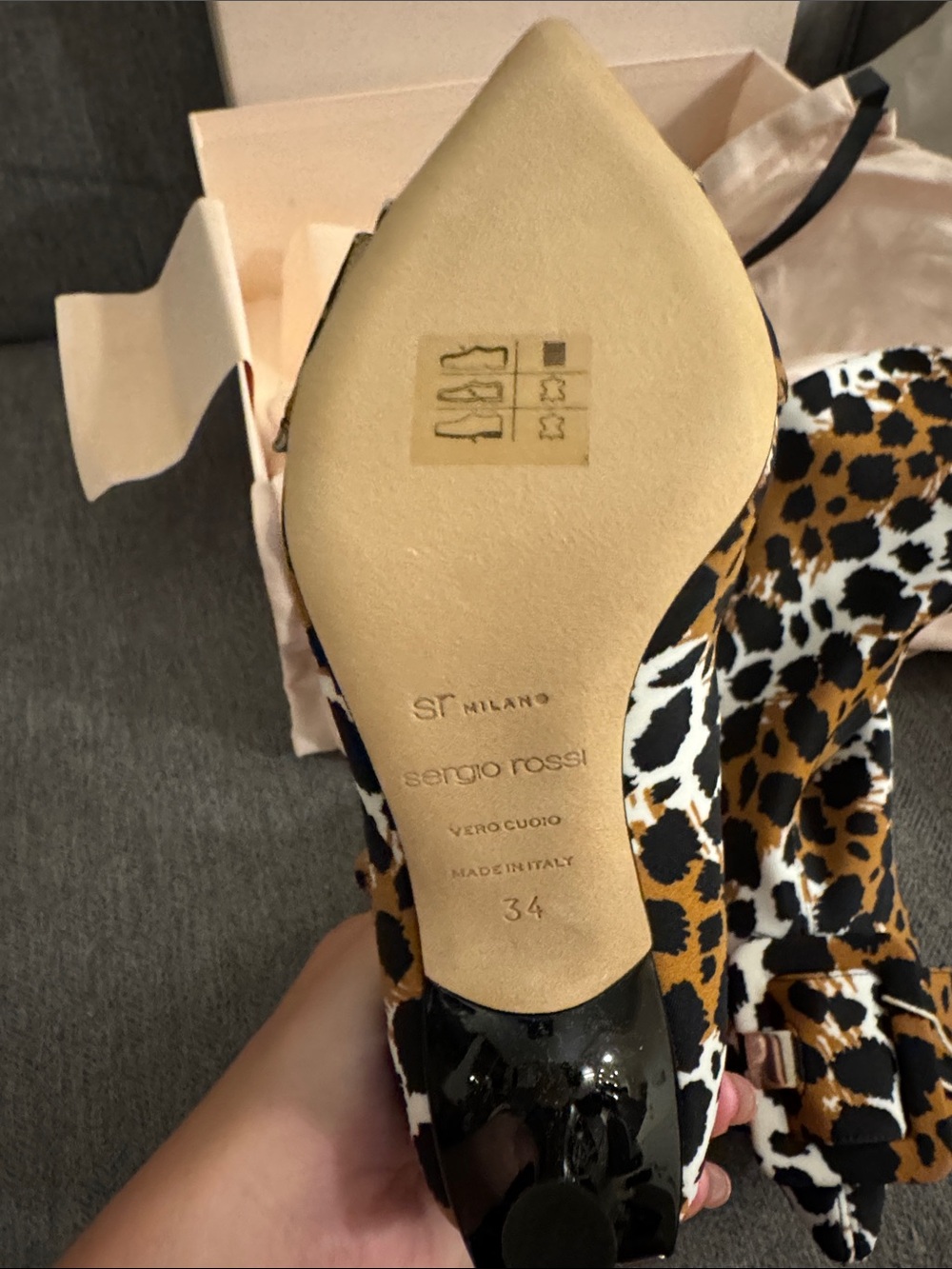 Sergio Rossi "sr Milano" Leopard Print Sock Boots - Picture 2 of 13